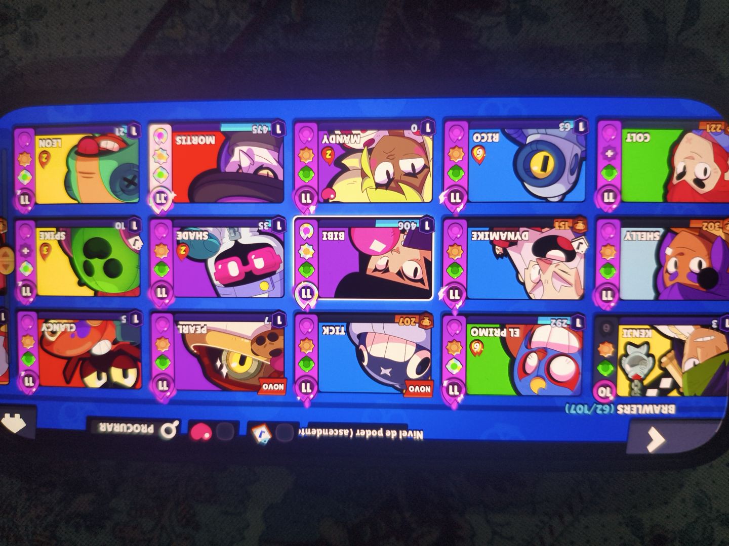 Conta de brawl com diversos lendários e hyperchages