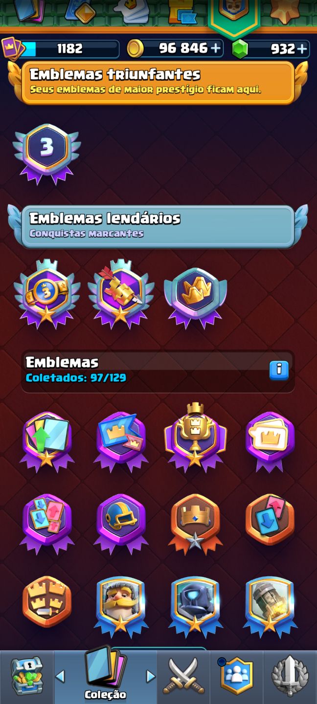 Conta Clash Royale (5596 troféus/arena 16)