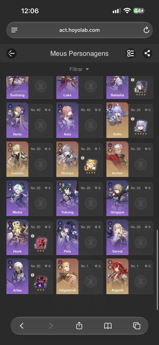 Conta Honkai Star Rail Endgame