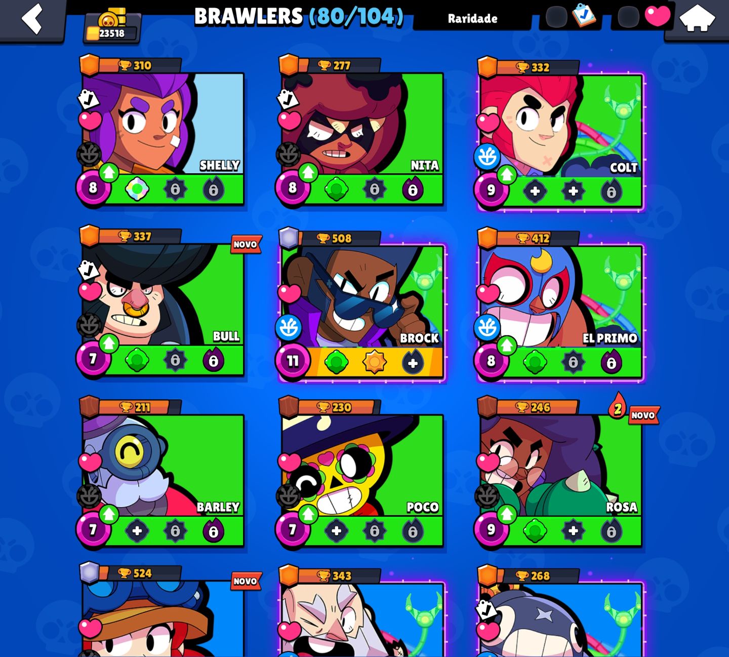 Conta Brawl Stars 20k Troféus / 80 Brawlers