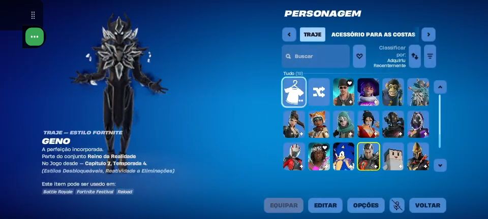 CONTA FORTINITE COM SKIN YEAT| SKINS PASSE | ELEMENTAL KLIMBO