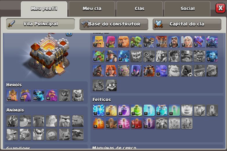 CONTA CLASH OF CLANS TOP À VENDA | CONTA FORTE + PRONTA PARA JOGAR