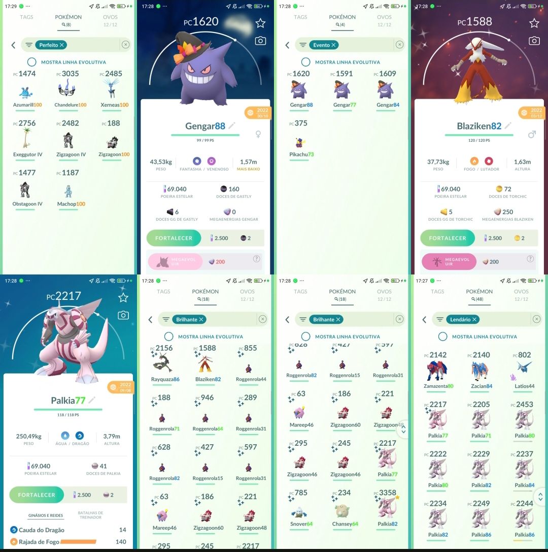 POKÉMON GO LVL 39| 48 LENDÁRIOS | 18 shiny | Xerneas 100% | L007