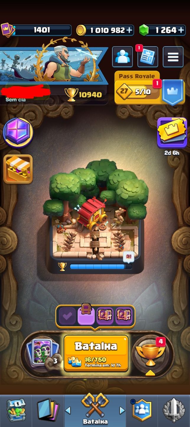 CLASH ROYAL 10K TROFEU+ 1.2K GEMAS