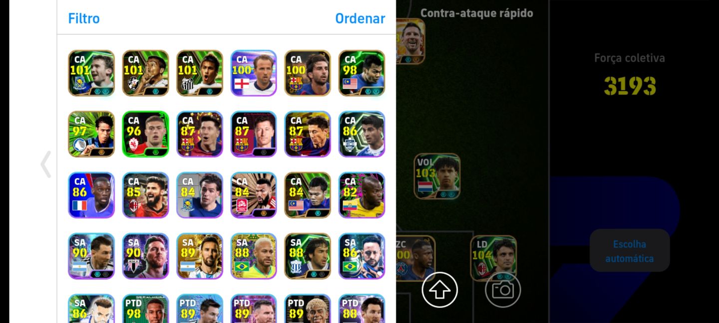 CONTA EFOOTBALL MESSI BIG TIME E RARIDADES