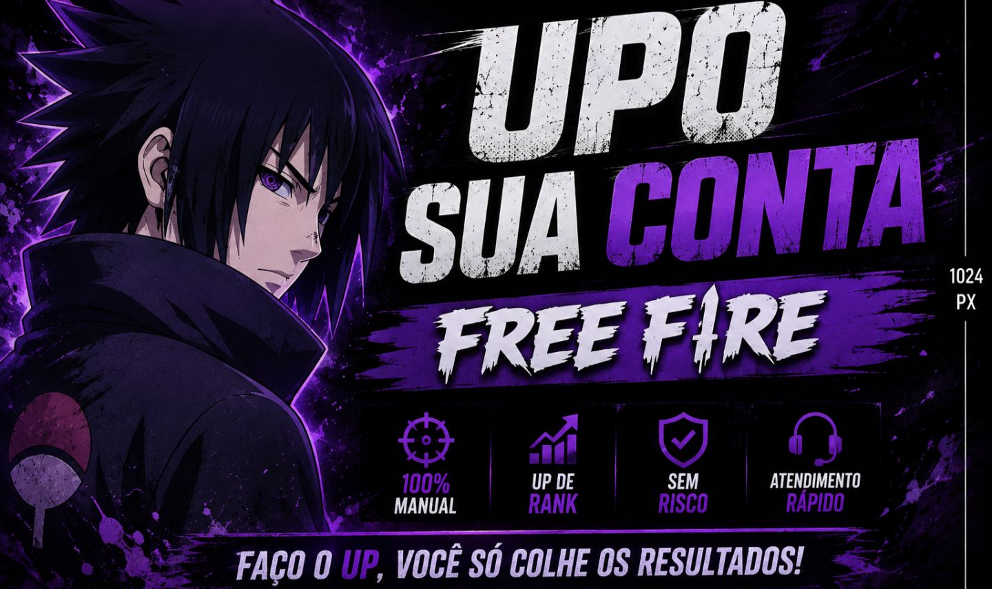 UP DE CONTA FREE FIRE | RANK E CS | 100% MANUAL