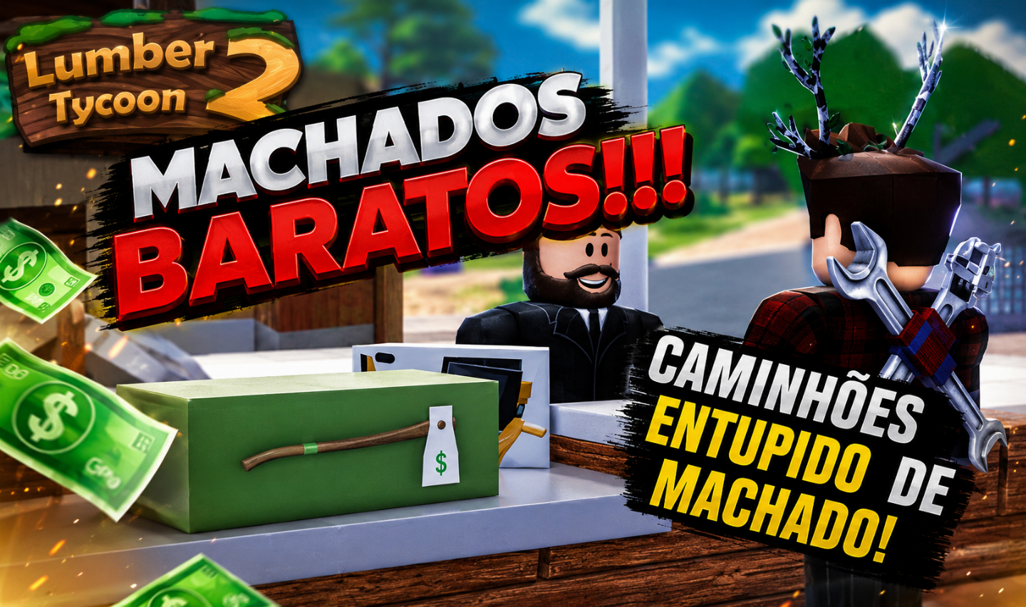 [+BRINDE] Lumber Tycoon 2 - PRESENTES! MACHADOS! GIFT! AXE!