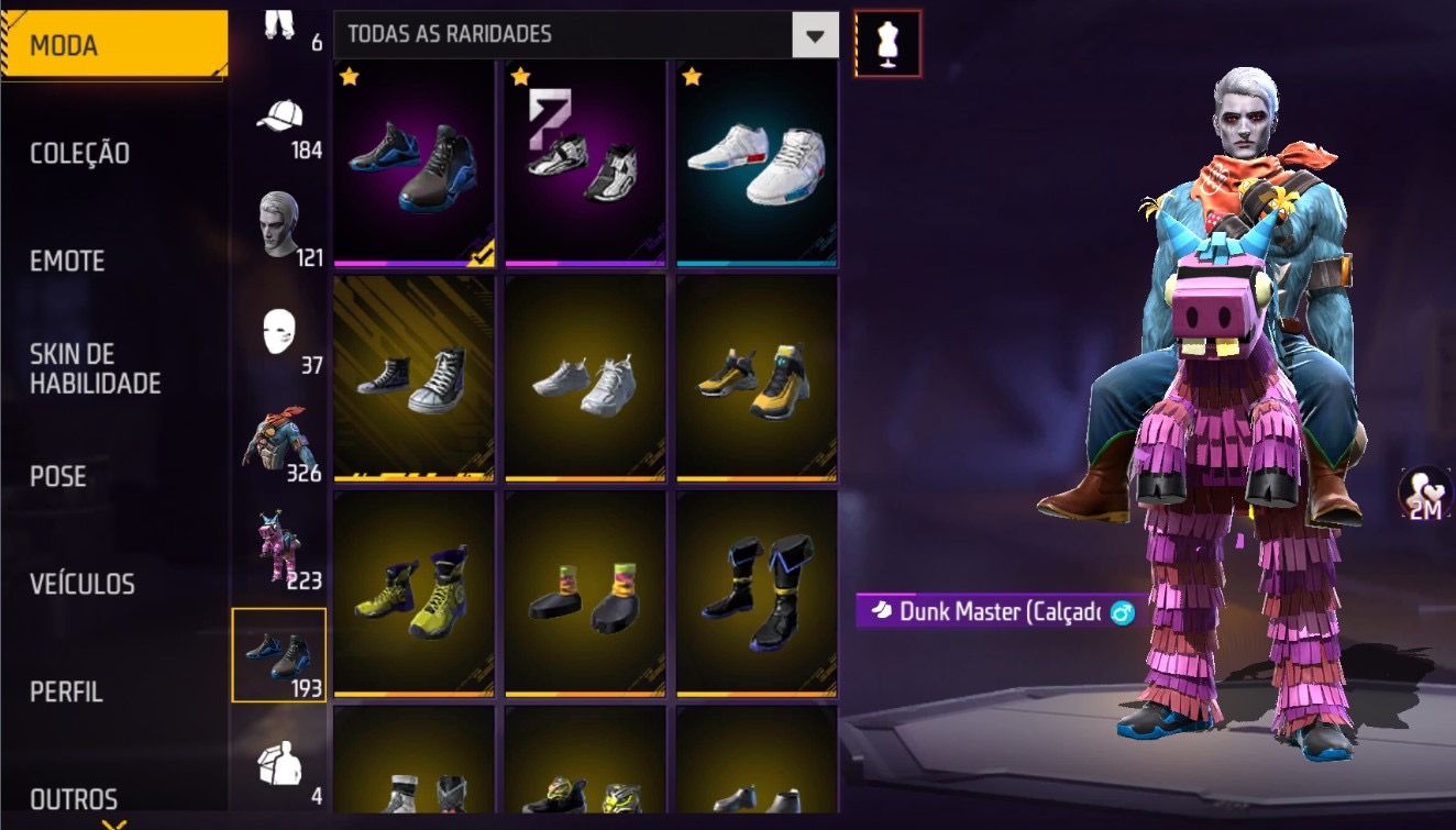 CONTA FF+ 326 PEITAS + JAQUTA ASUS + COELHÃO + MARIONETE + XM8 ATRIBUTADA