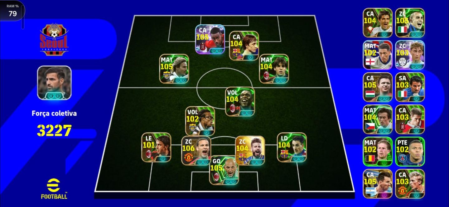 CONTA EFOOTBALL +3220 FORÇA, CONTA COLECIONADOR, VARIAS CARTAS ANTIGAS