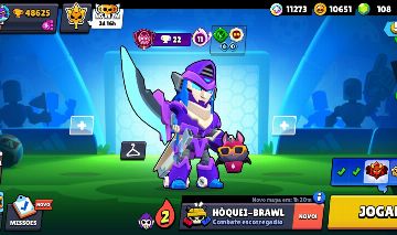 CONTA BRAWL STARS 48K | 99 BRAWLER E SKINS RARAS