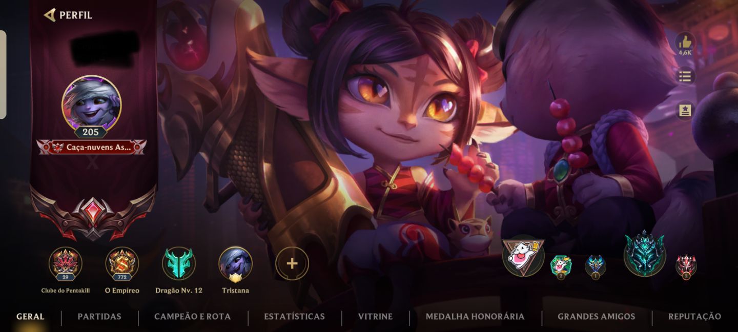 Contas wild Rift desafiante e GM
