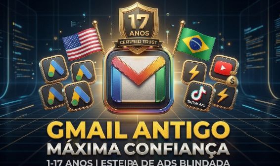 Contas de E-mail Antigas | Brasil e EUA | Para jogos e redes sociaiss