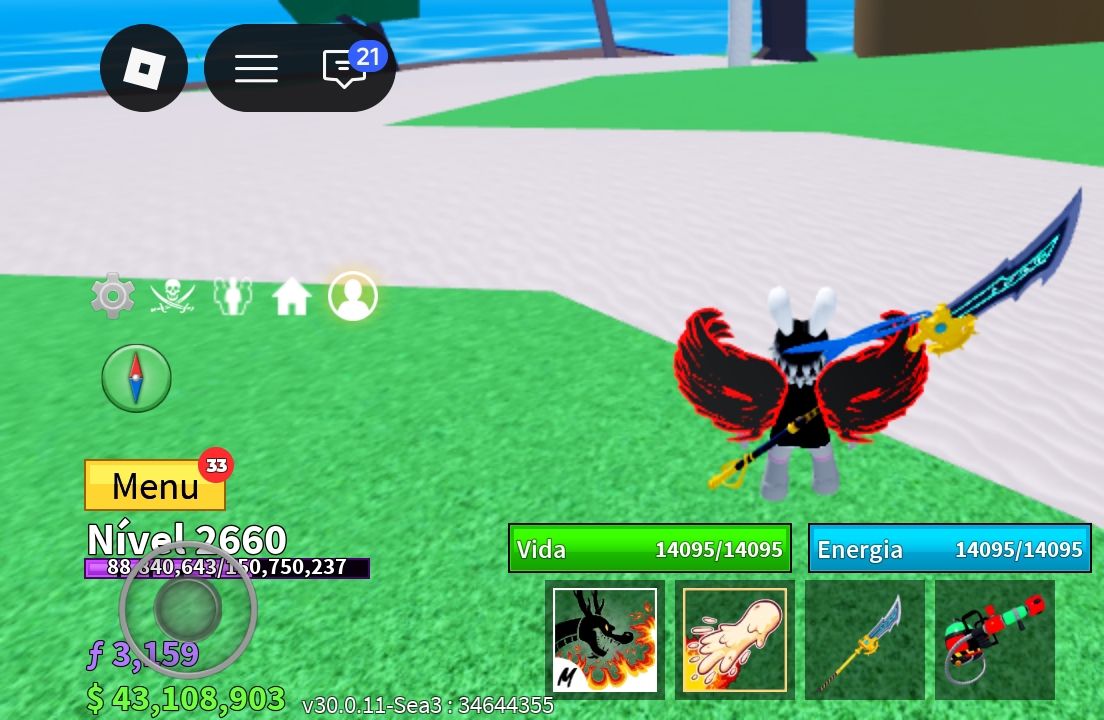 CONTA BLOX FRUITS COM 2X MONEY