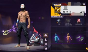 Conta Free Fire com Tung Tung Sahur, Tênis Angelical e Dino Azul!
