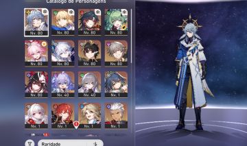 Conta de honkai star rail com time da saber e time da eva