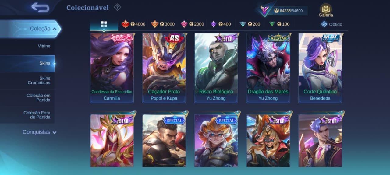 CONTA MLBB | GRANGER M7 PRIME | EUDORA LUCKYBOX | 7 ZODIAC | 253 SKINS.