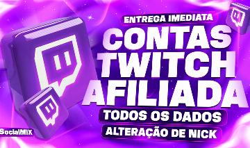 CONTA TWITCH AFILIADO/AFILIADA - TWITCH 1 ANOS DE CRIAÇÃO