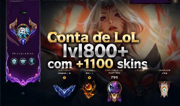 Conta de League of Legends (LoL) +1.100 skins - Elo Diamante