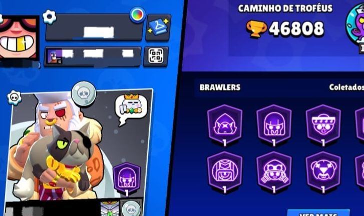 CONTA DE BRAWL STARS COM 46K DE TROFÉUS!!
