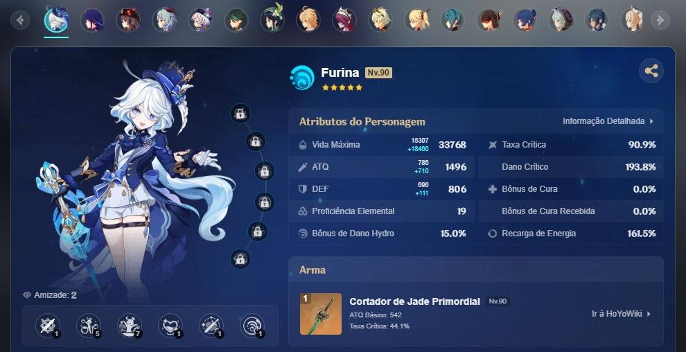 CONTA AR 58 | RAIDEN C2 | FURINA+JADE | HUTAO C1 +2xHOMA | 12 T5