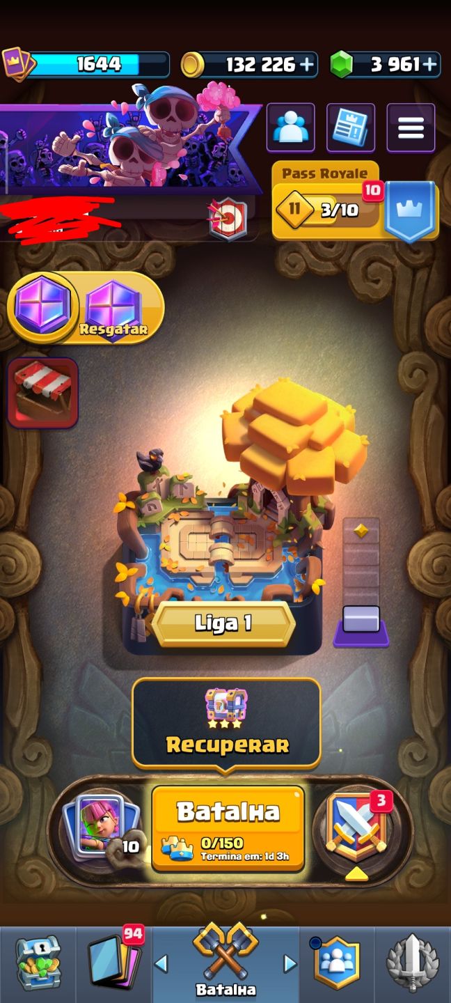 CONTA DE CLASH ROYALE BEM UPADA