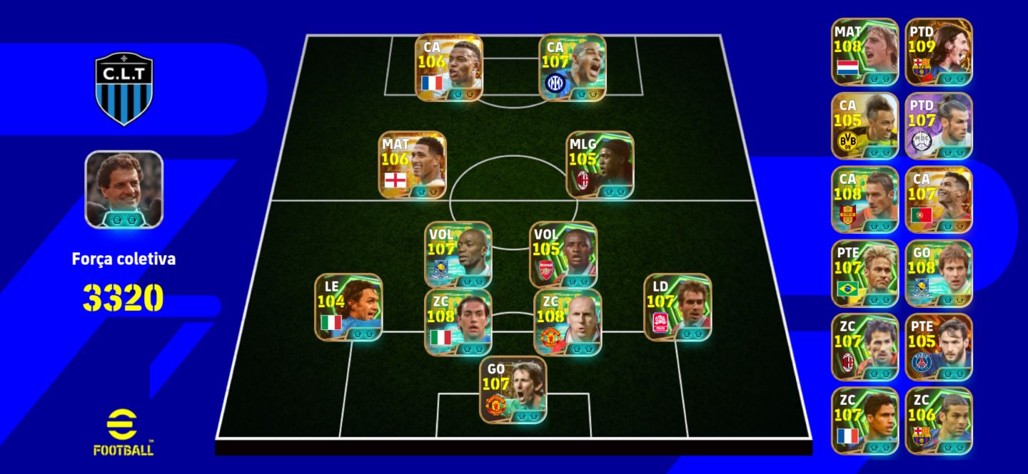 CONTA DE EFOOTBAL FULL, neymar,messi cr7 3336 de forca kvara ,bale e compania