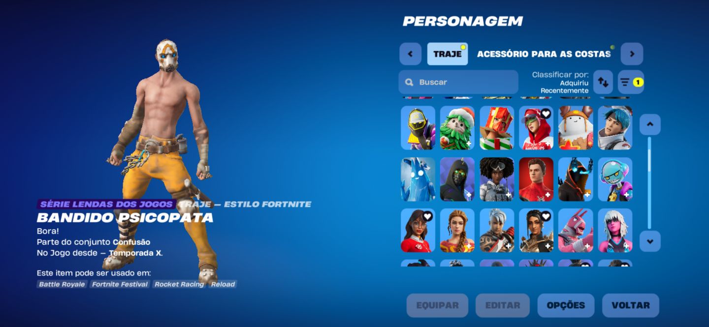 CONTA FORTNITE/ 900 VBUKS/ MUDANÇA DE TODOS OS DADOS/ + 100 skins