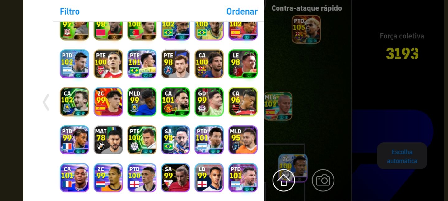 Conta de efootball com yamal blitz culler 105 e Ronaldinho milan