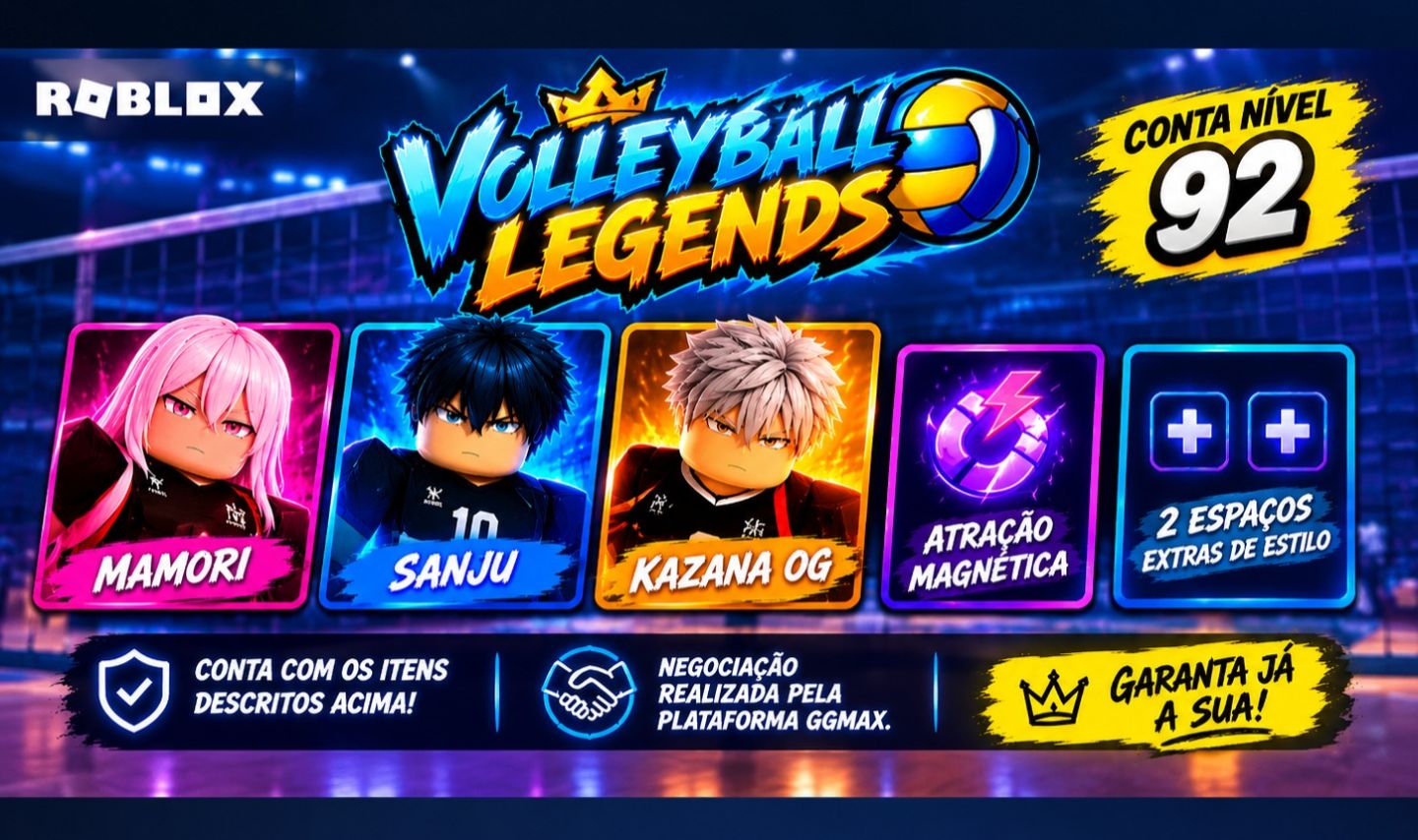 Volleyball Legends Lv. 92 + Fisch Lv. 1000 | Sanju, Mamori e Kazana OG