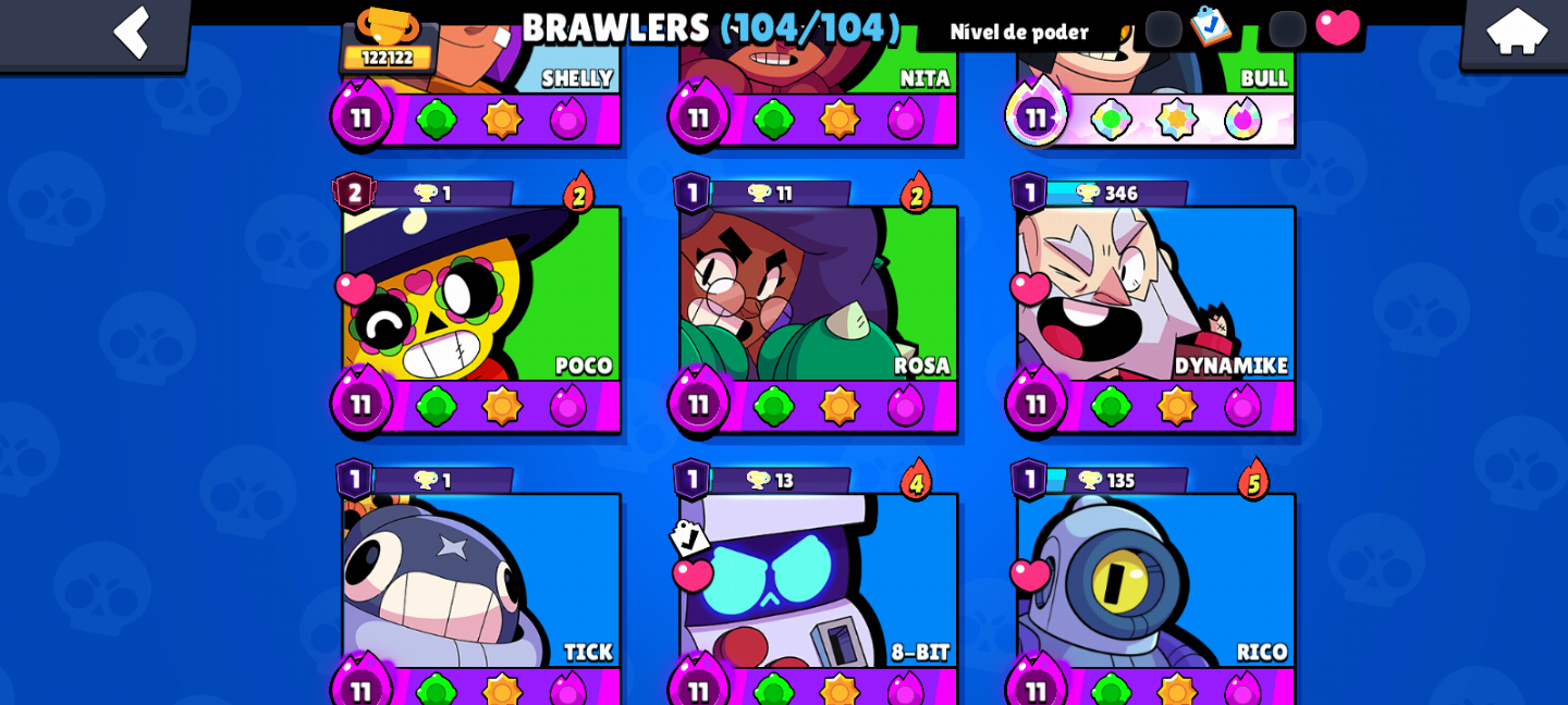 CONTA DE BRAWL STARS FULL COM DIVERSAS SKINS RARAS DIRETAMENTE PARA SEU E-MAIL