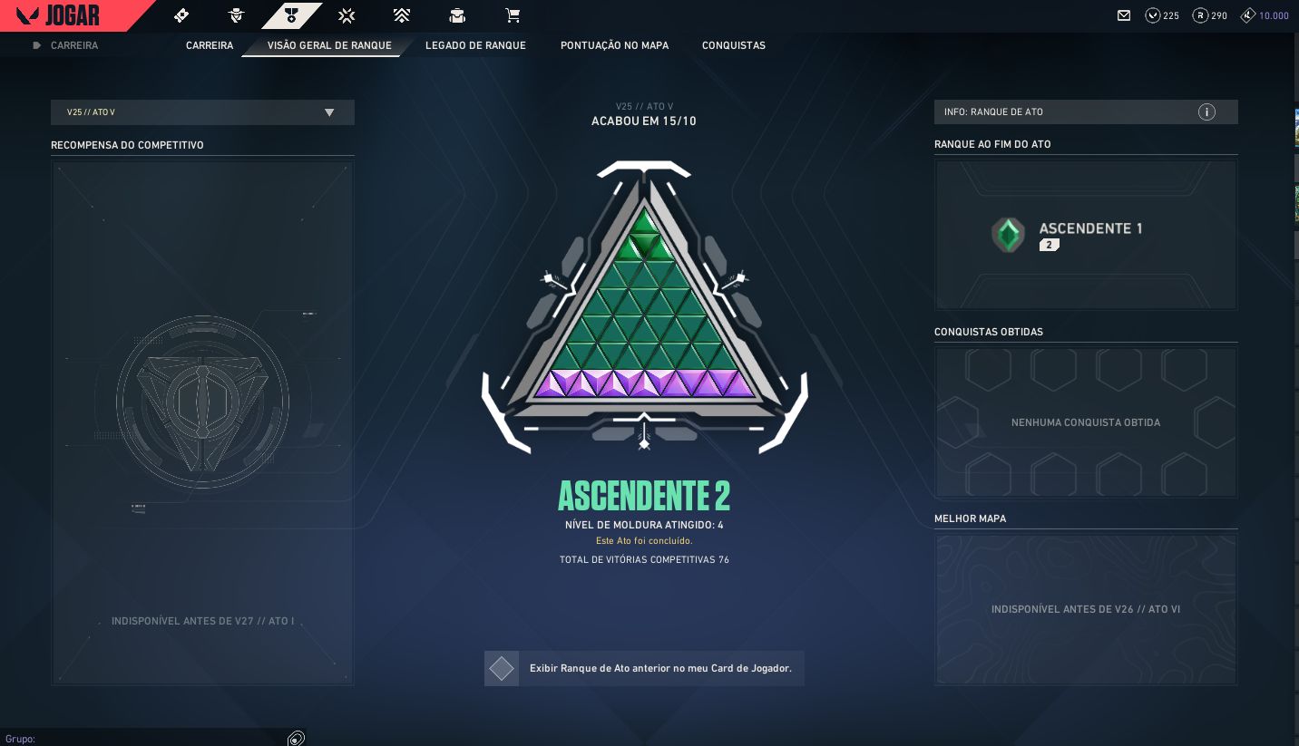 Conta valorant nivel 360 3x ascendente 3x facas 6x vandal 3x pesses 40k VP gasto
