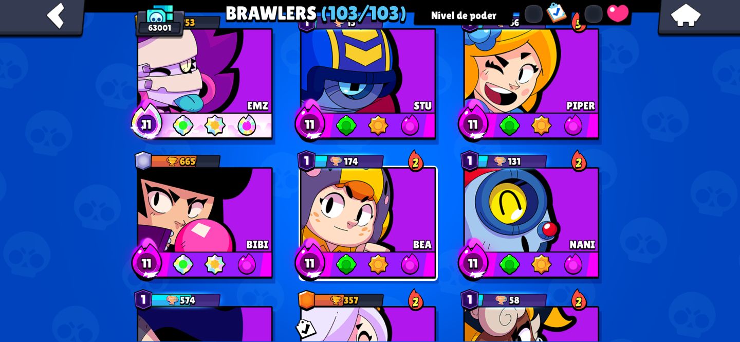Conta brawl stars 63k + 362 skins