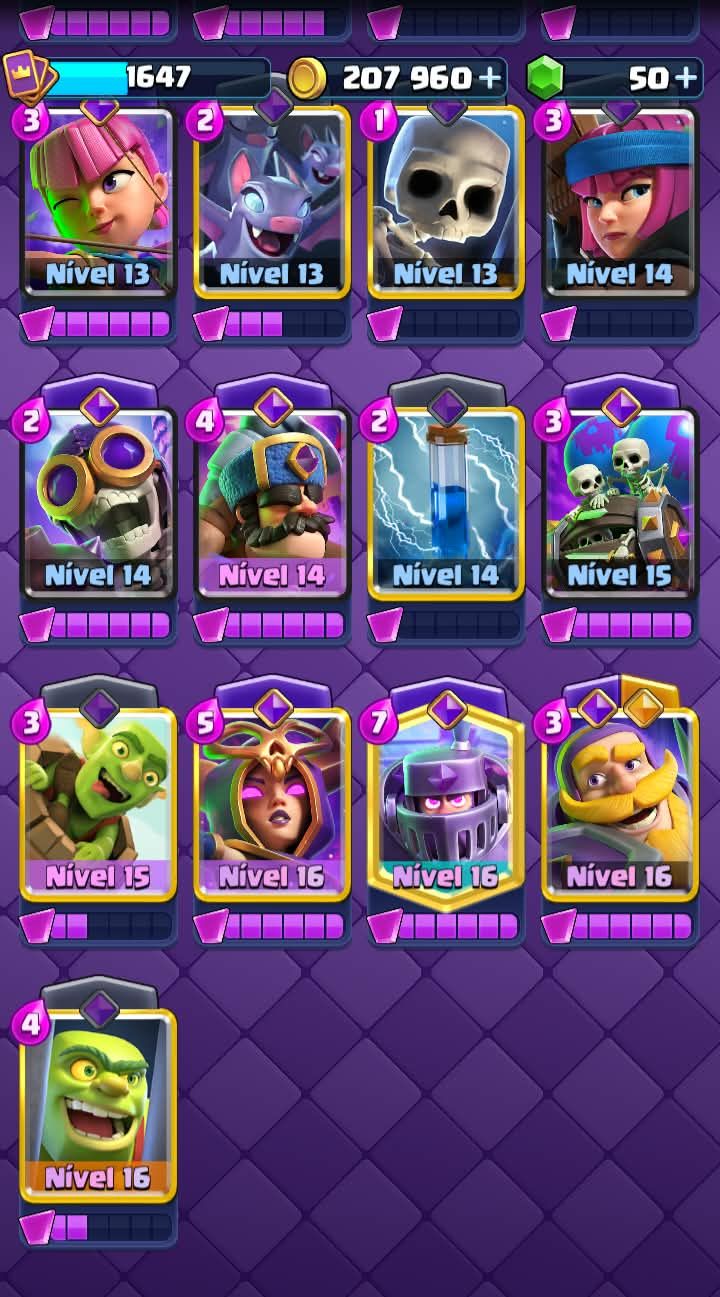 CONTA CLASH ROYALE 13.000 TROFÉUS