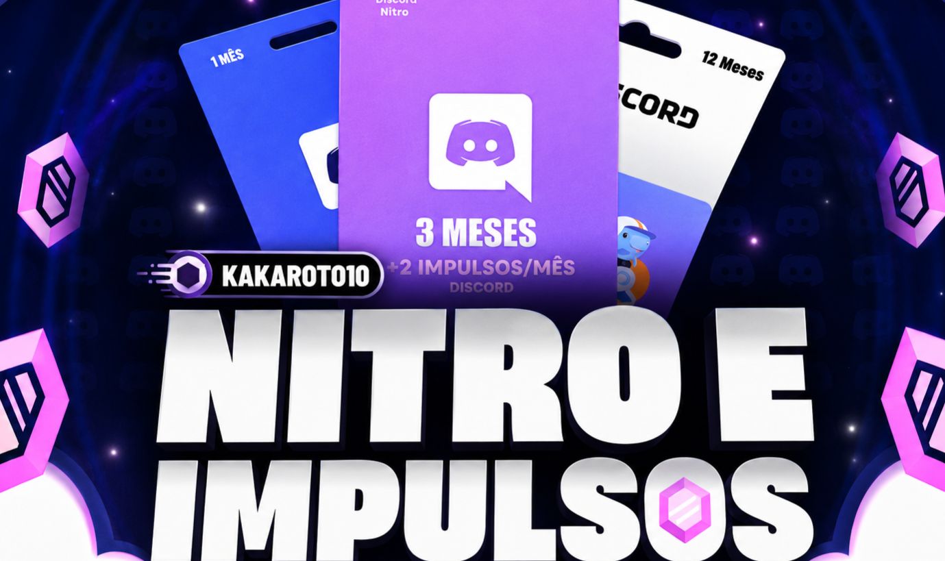 Contas com Nitro Discord | 1 Mês e 3 Meses |
