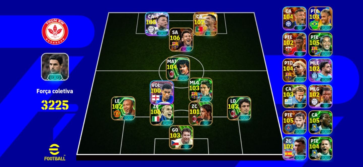 CONTA EFFOTBALL BRABA DO CR7 E MESSI BIG TIME