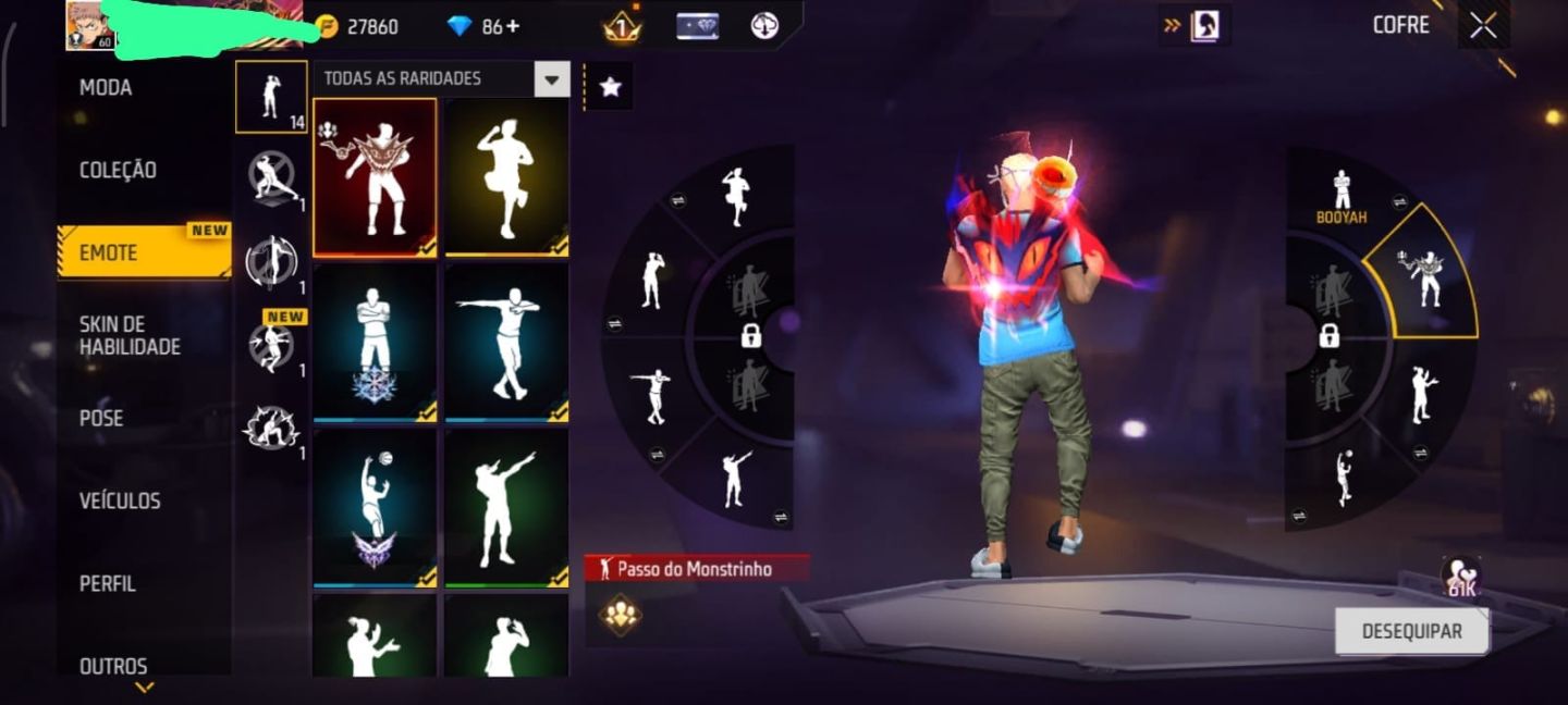 Conta ff básica com melhor skin