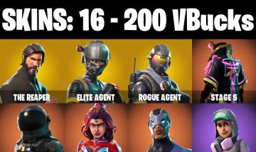 CONTA FORTNITE COM 16 SKINS THE REAPER/ELIT AGENT/ROGUE AGENTE/DRIFT ESTAGIO 5