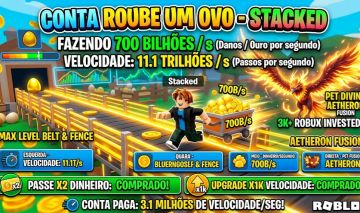 Conta Roube um Ovo Stacked 700B /s + 11 Trilhão de Velocidade + Divino Aetheron