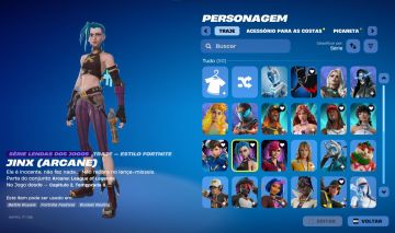 CONTA FORTNITE COM ARCANE, KAI CENAT, STREET FIGHTER, BOB ESPONJA, ADIDAS E +++