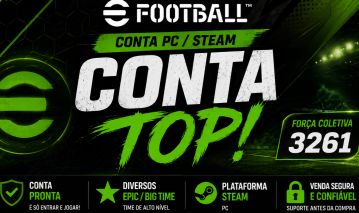 Conta de eFootball muito OP com força coletiva do time de 3261
