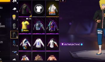 Free Fire Conta Basica com Skin do minato