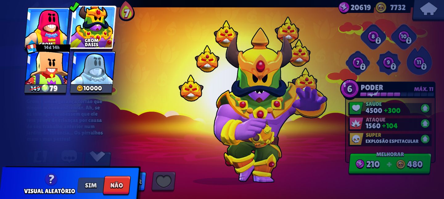 CONTA BRAWS STAR MUITO RARA E GEMADA 8 ANOS DE CRIAÇÃO FULL BRAWLES.