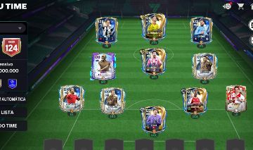 CONTA FC MOBILE - GER 124 COM 4 UTOTS INCLUINDO CR7 e MESSI