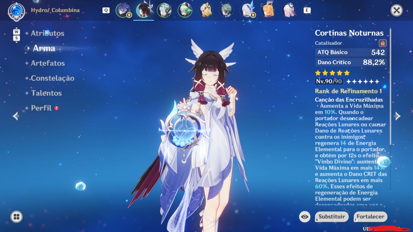 Conta genshin endgame explorada 21 5 estrelas times do meta perfeita pra 7.0