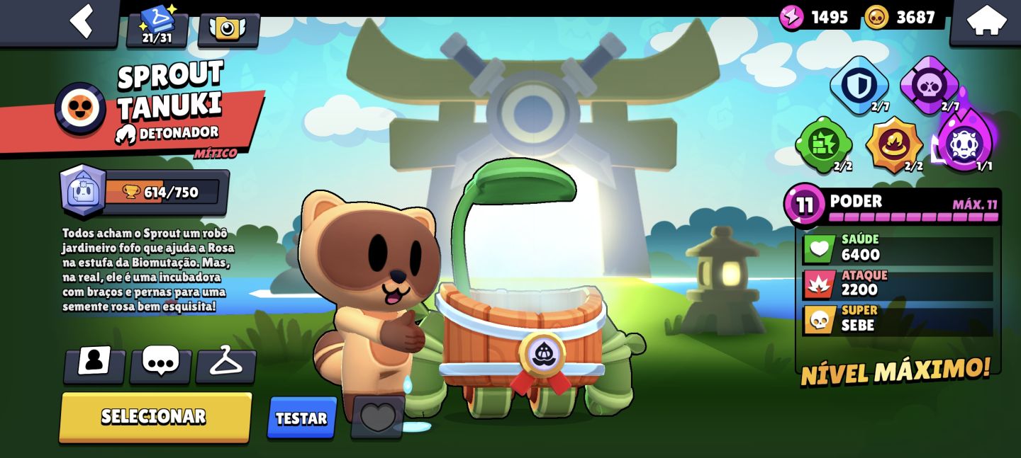 CONTA BRAWL STARS 2019 COM SHELLY BRUXA E LEON LOBISOMEM