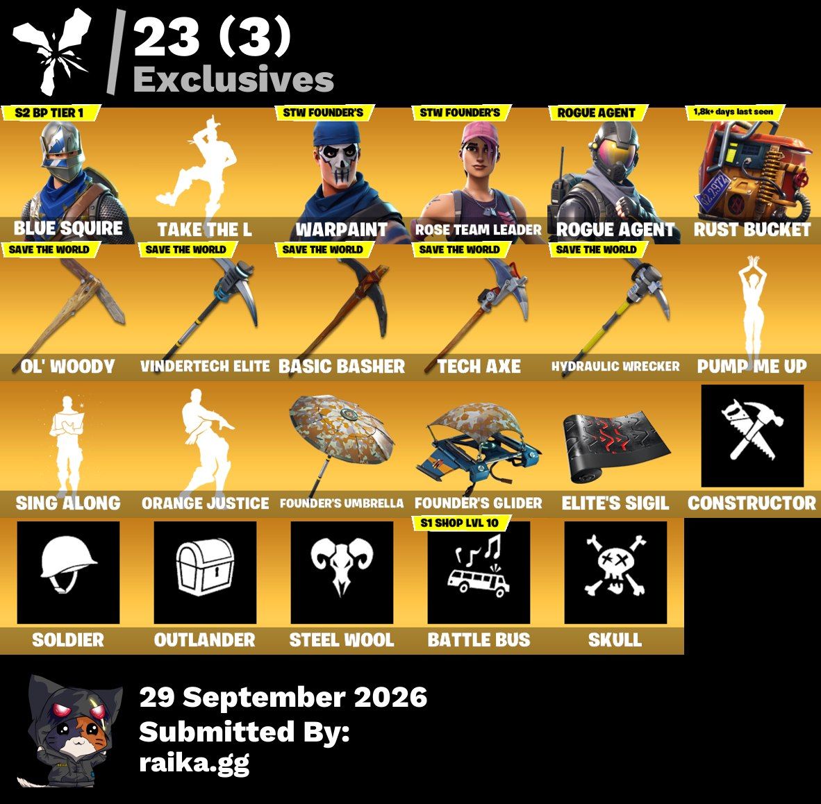 Conta Fortnite OG STW farm vbuck season 2, 3, 4, 5 e THANOS | 45 skins
