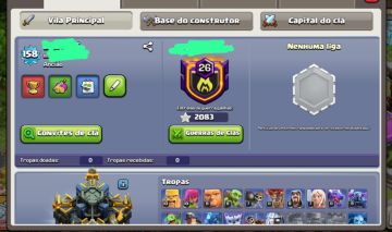 Conta de Clash of clans cv17, com defesas de cv15.