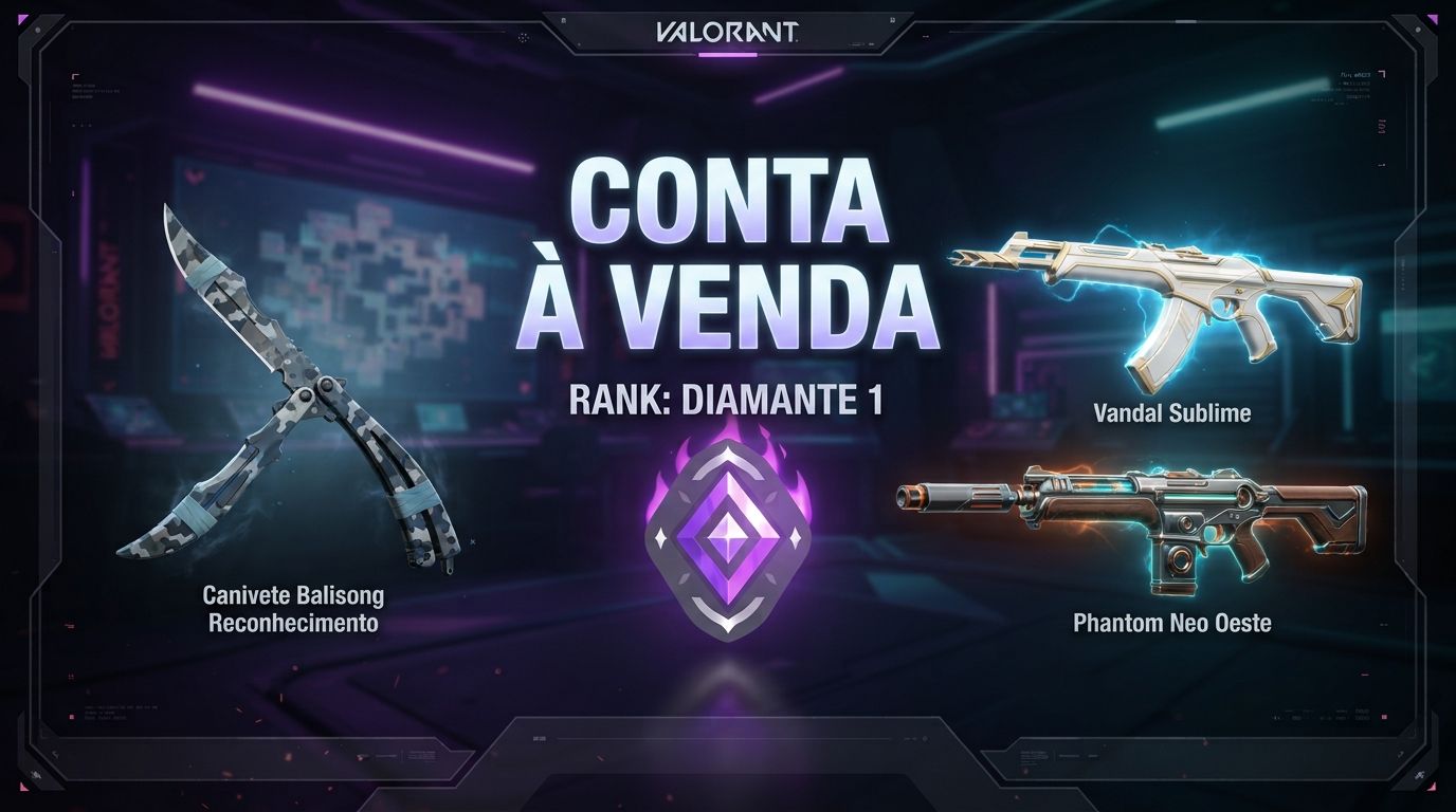 Venda de Conta de Valorant no Diamante 1 com algumas skins