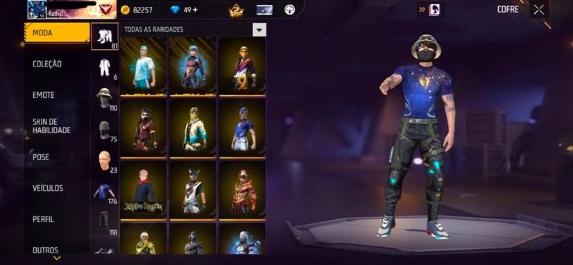 Conta com arma atributada para ap,ump roxa e xm8 e muitas skin e aproveitar