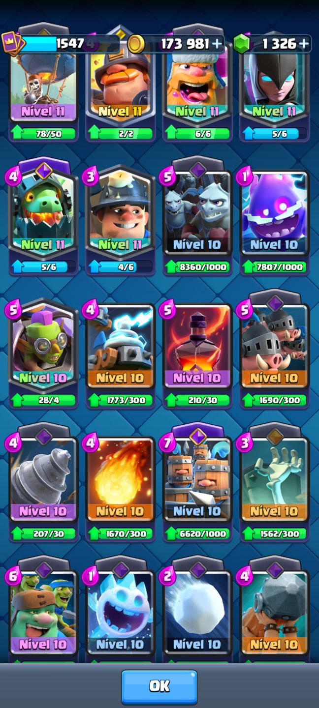CONTA PREMIUM DE CLASH ROYALE À VENDA Todas as CARTAS e muitas EVOLUCOES